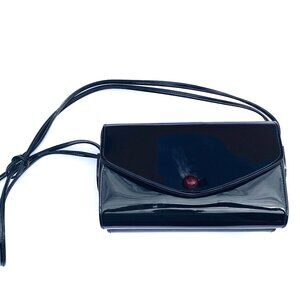 Vintage MCM Harry Rosenfeld Black Patent Leather Handbag